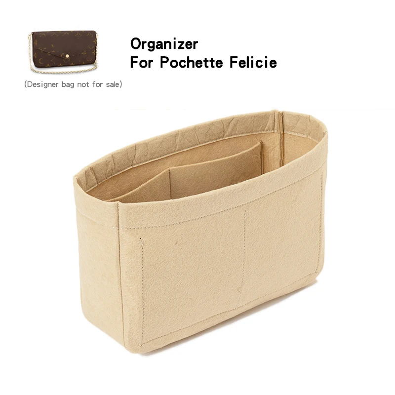 Liner Organizer Fit For Felicie Pochette Style Mt Slim Design Feltro Inserto Borsa Trucco Cosmetico Borsa Organizer Pocket