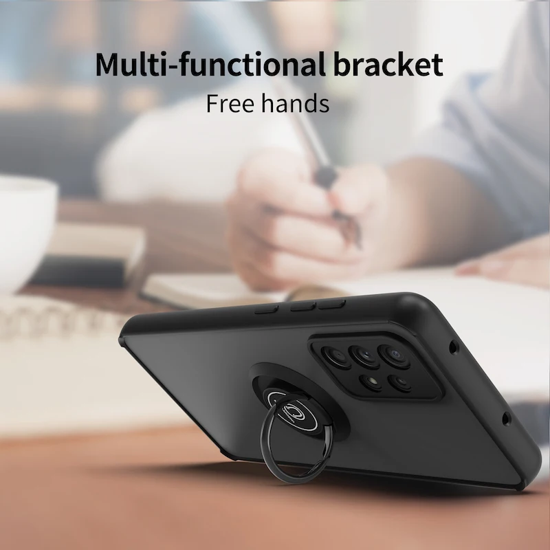 Magnetic Ring Support Phone Case – Shockproof Protection with 360-Degree Rotating Stand