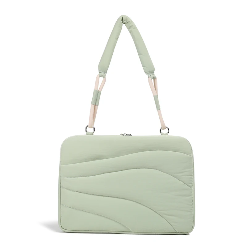 Ultra-Thin Shockproof Laptop Sleeve and Shoulder Bag in Puffy Design