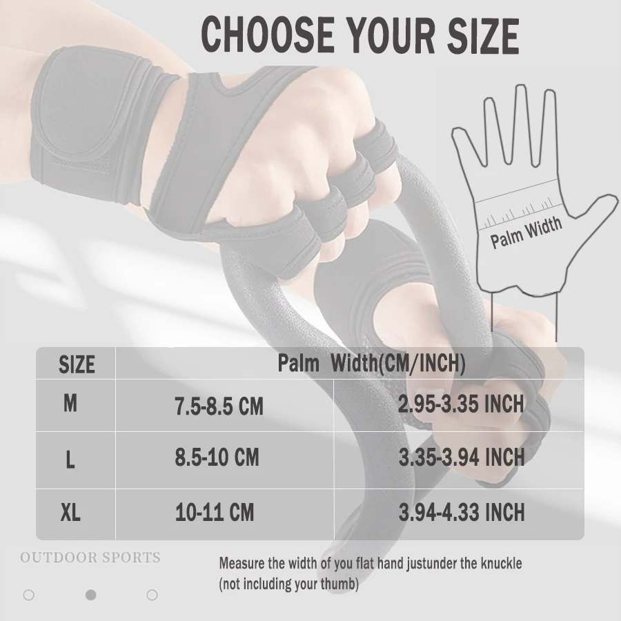 Enhanced Grip Workout Gloves with Wrist Support and Full Palm Protection