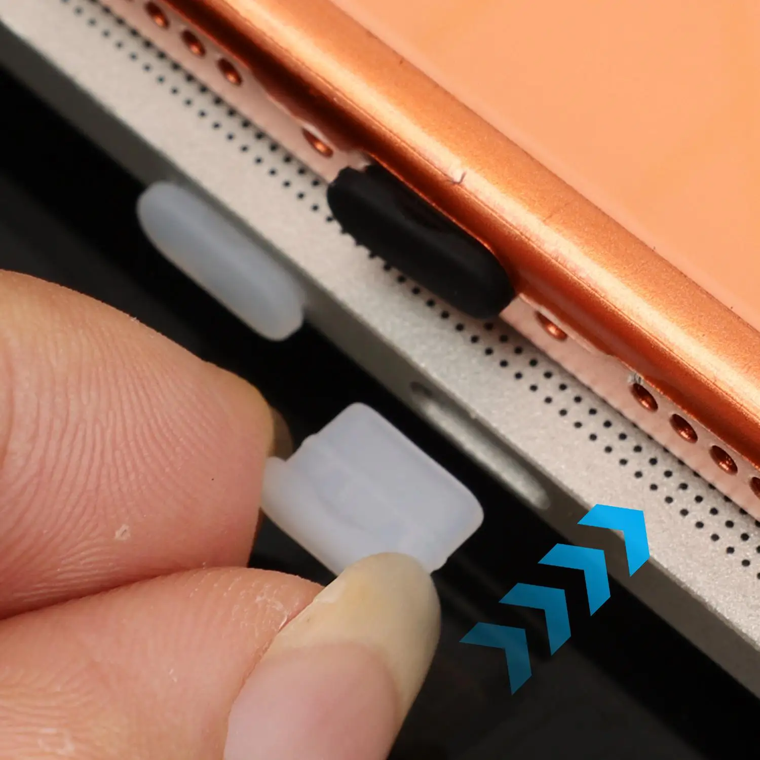 유니버설 타입-C 먼지 방지 플러그 부드러운 실리콘 충전 포트 보호대 USB C 먼지 커버 (아이폰, 삼성, 노트북, 구글용)