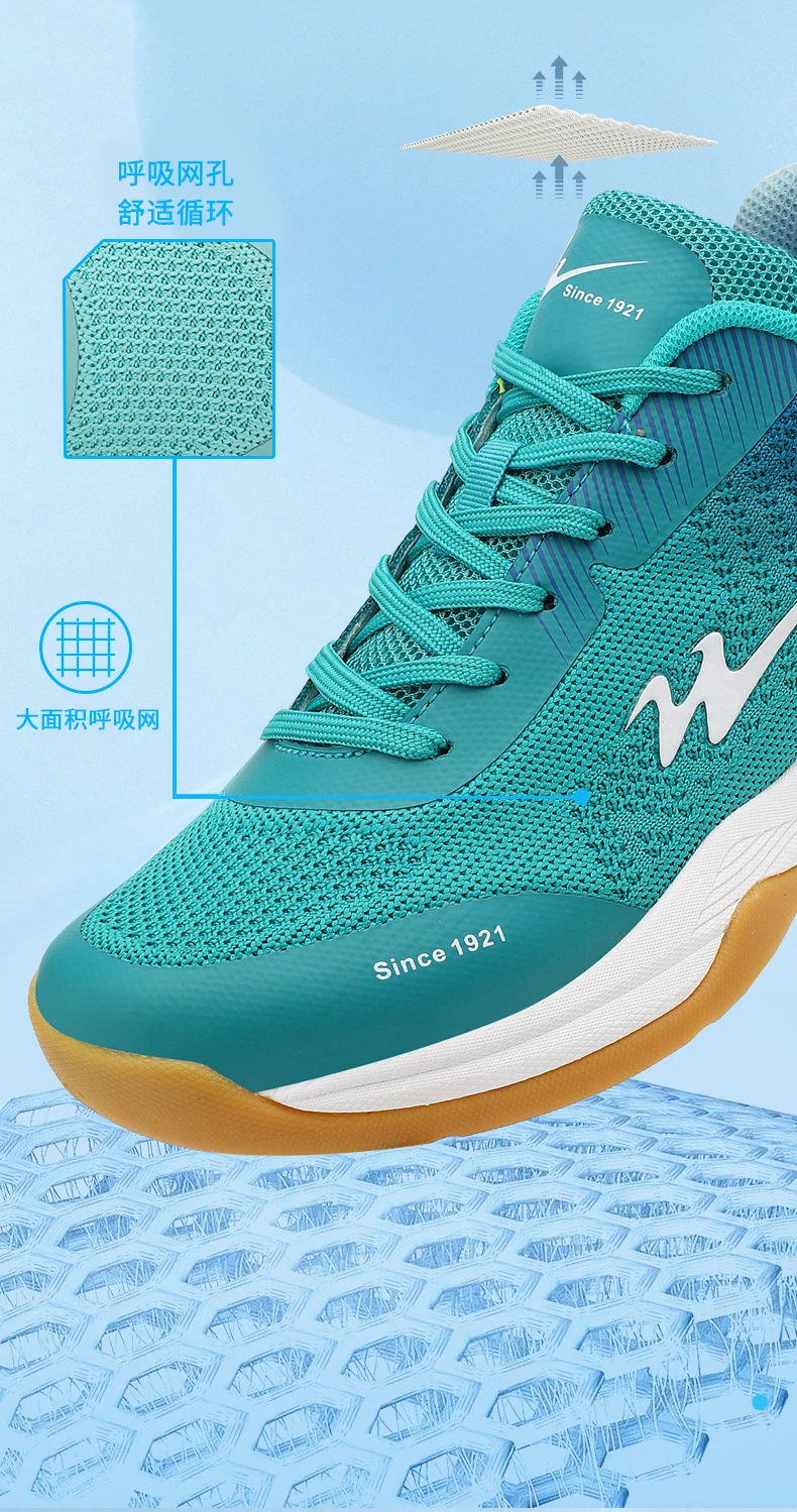Unisex Professionelle Badminton Training Sport Schuhe Atmungsaktive Mesh Fitness Volleyball Tennis Turnschuhe Pumps Anti Slip – Detail 5