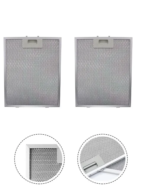2 個レンジフードフィルター金属メッシュ抽出器ベントフィルター