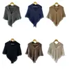High Quality Winter Triangle Shawl Versatile Tassel Knitted Shawl Wraps Thickned Cold Proof Blanket Scarf for Women 2