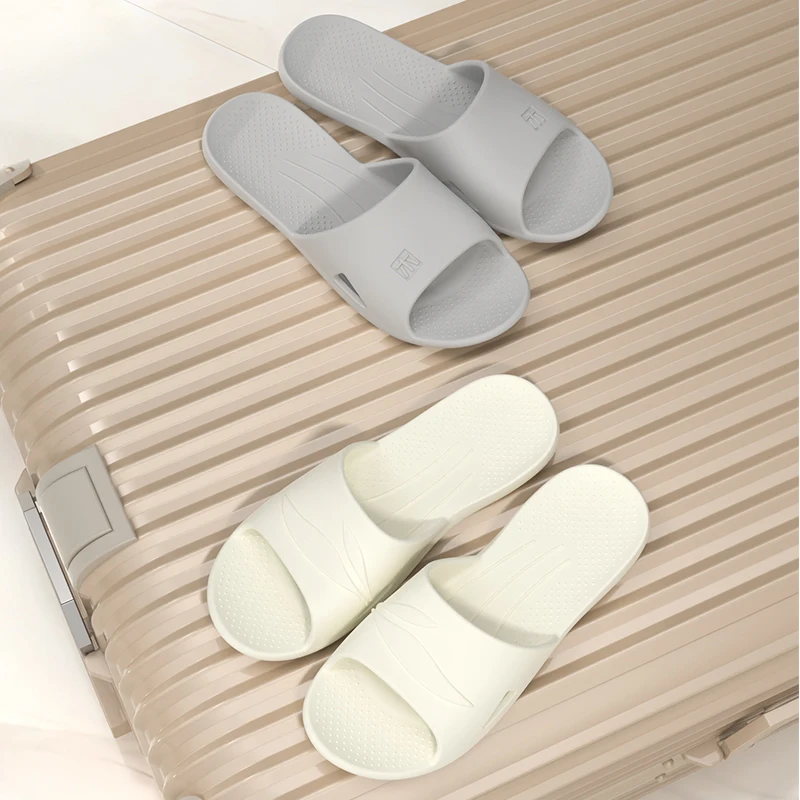 Men's Embossed Slides Casual Non Slip Slippers Open Toe Shoes For Indoor Outdoor Beach Shower Spring And Summer