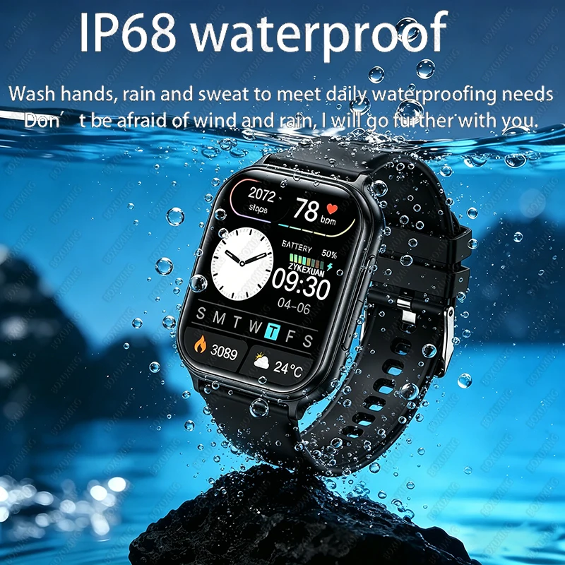 2026 New 700mAh Smart Watch Men Women 24-hour Health Monitor 100+Sports Fitness Waterproof Watches Bluetooth Call Smartwatch Man 5