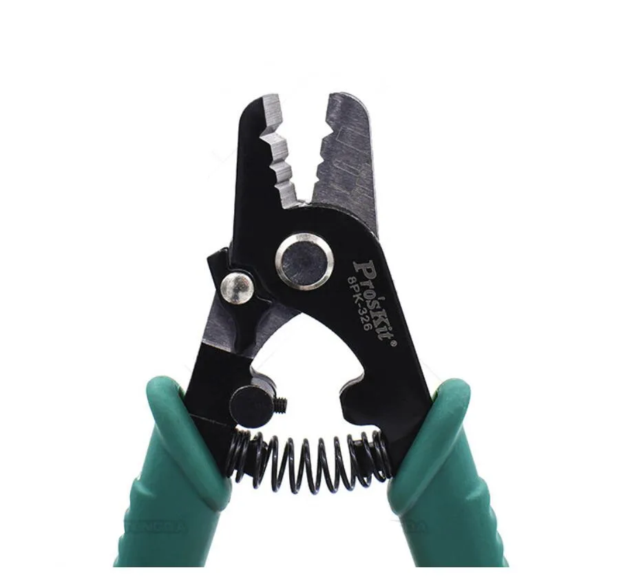 Proskit 8PK-326 fiber stripping pliers three-mouthed Miller pliers double-mouthed stripping coating stripping pliers