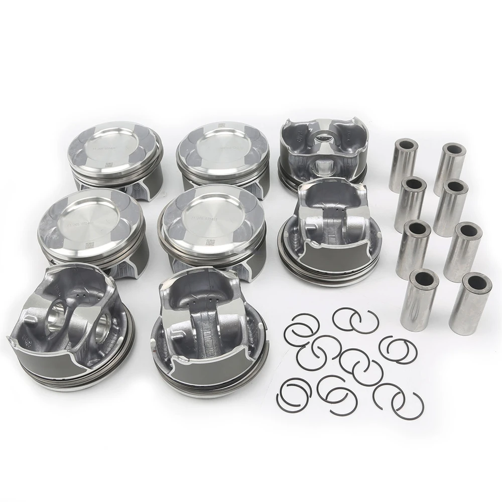 8pcs Engine Pistons Kit A2780302317 2780300100 Φ92.9mm Φ24mm For Benz
