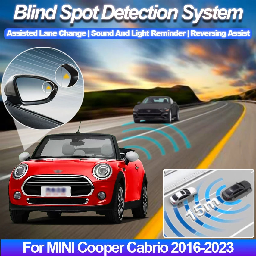 Radar Detector For Car Blind Spot Monitoring System BSD BSA BSM Assist Lane Changing For MINI Cooper Cabrio 2016-2025 1