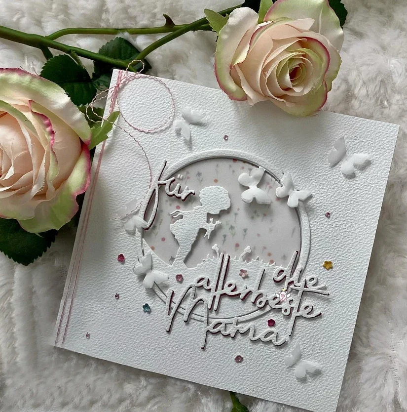 Mmao Craft Metall-Stanzformen, Schneidformen, Buchstaben-Liebesrahmen, Scrapbook-Papier-Bastelmesser, Schablonen, Stanzschablonen – Detail 3