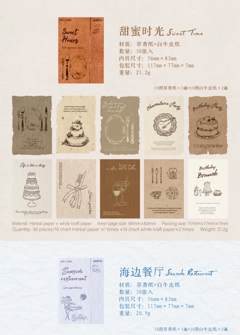 Mr.Paper 6 Packungen Vintage Literarische Scrapbook-Papierblöcke, Life Imprint Serie Dekoratives Journaling-Papier für DIY-Bastelarbeiten & Kartenherstellung – Detail 7