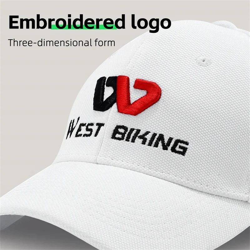 WEST BIKING 용수철 여름 베이스 볼 캡, 넓은 선 바이저, 챙 자수 레터 테니스 캡, 야외 하이킹, 5 가지 색상, 남녀공용 모자