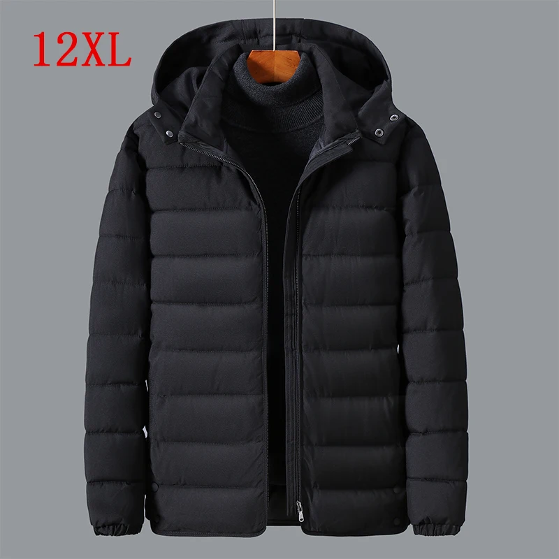 

Plus Size 12XL-3XL160KG Hooded Thick Warm Parkas Coat Men Outwear Men's Autumn Winter Jackets 2022 Fashion New Casual Clothing