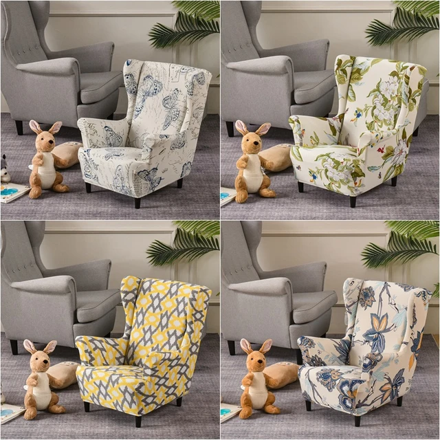 4 Federe Elastiche Per Sedia Con Schienale Alto - Coprisedia Da Pranzo Con Motivo Loto Grigio - Tessuto Morbidissimo E Lavabile