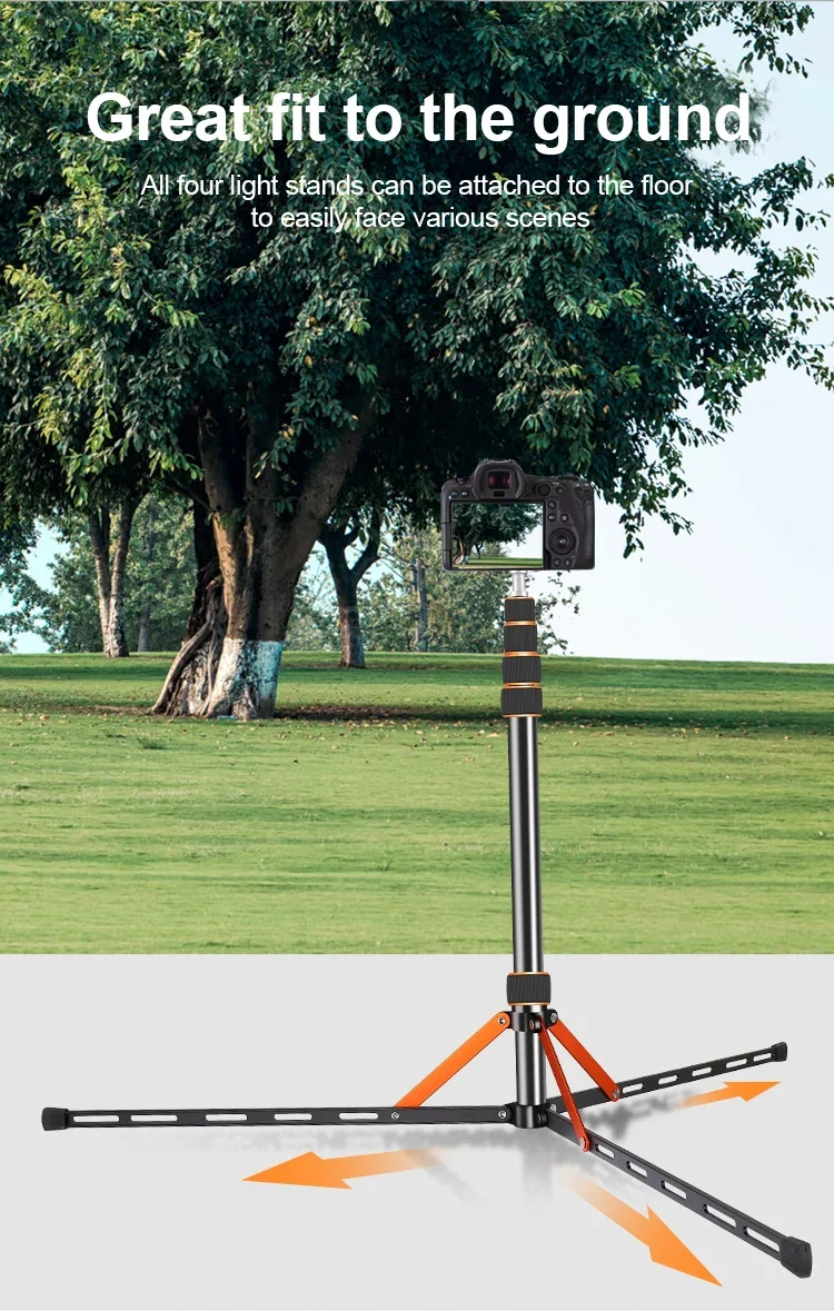Tripod LS255C LS285C 200cm 270cm Carbon Fiber /Aluminum Light Stand For Photogra