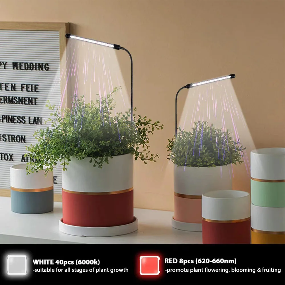 KEBINCPLED USB 5 فولت تنمو مصباح أضواء النباتات ال...