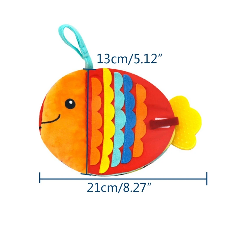 Sensory Book Tummy for Time Toy 3D Sea Fish Colorful Travel Book Learning Crawling Exploring Interactive for Creative baby sensory book toy