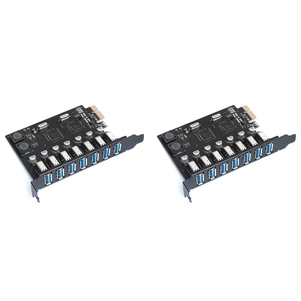 

2X USB 3.0 PCI Express Adapter PCI E to 7 Ports USB 3 Expansion Adapter Card USB3 PCIe PCI-E X1 Controller Converter