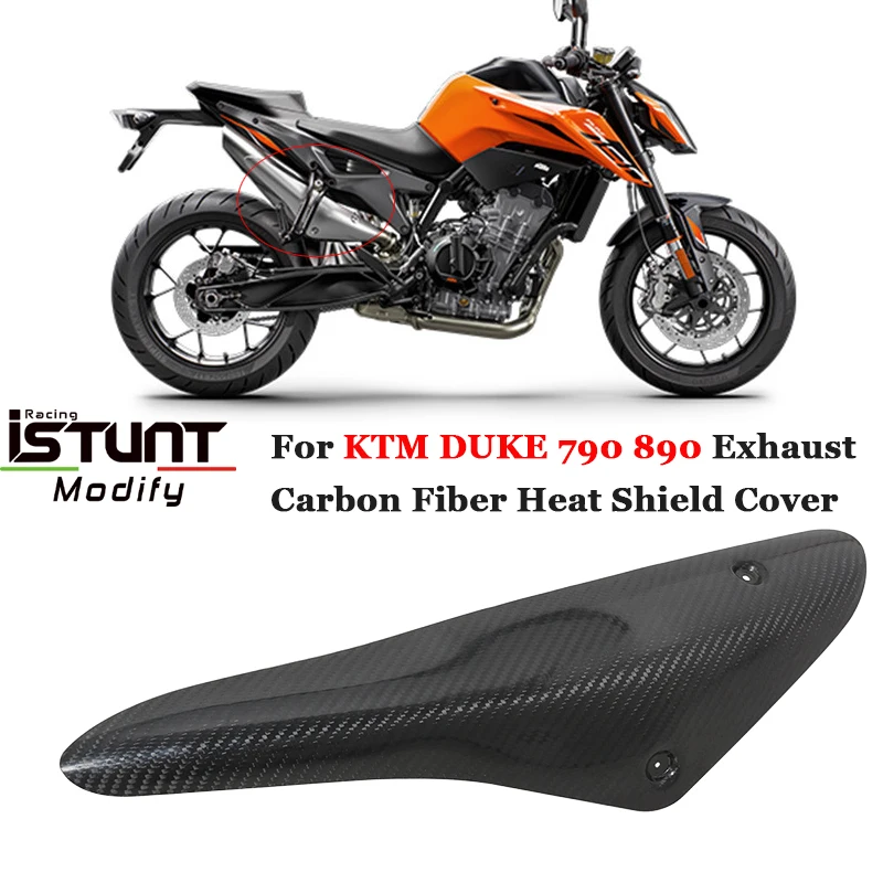 

For KTM DUKE 790 890 Super Motorcycle Exhaust Original Escape Systems Accessory 100% 3K Full Carbon Fiber Heat Shield Cover Guar
