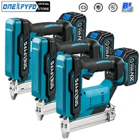 Straight U Staples F30 422 1022 Brushless Wireless Cordless Electric Nail Gun Stapler Nailer + 1set Nails For Makita 18V Battery 1