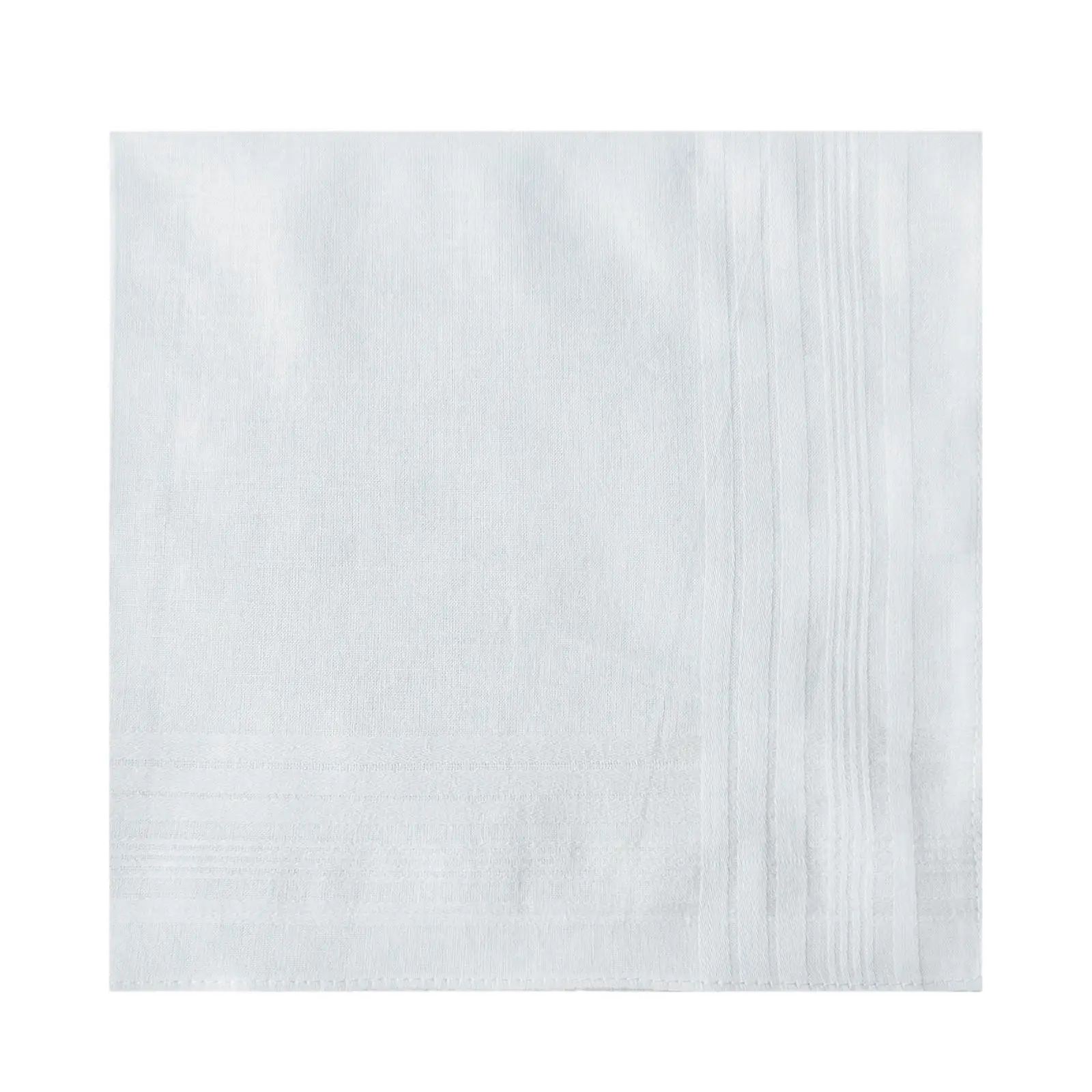 5Pcs White Cotton Handkerchiefs for Men 16inch Gifts Hanky Square Pocket