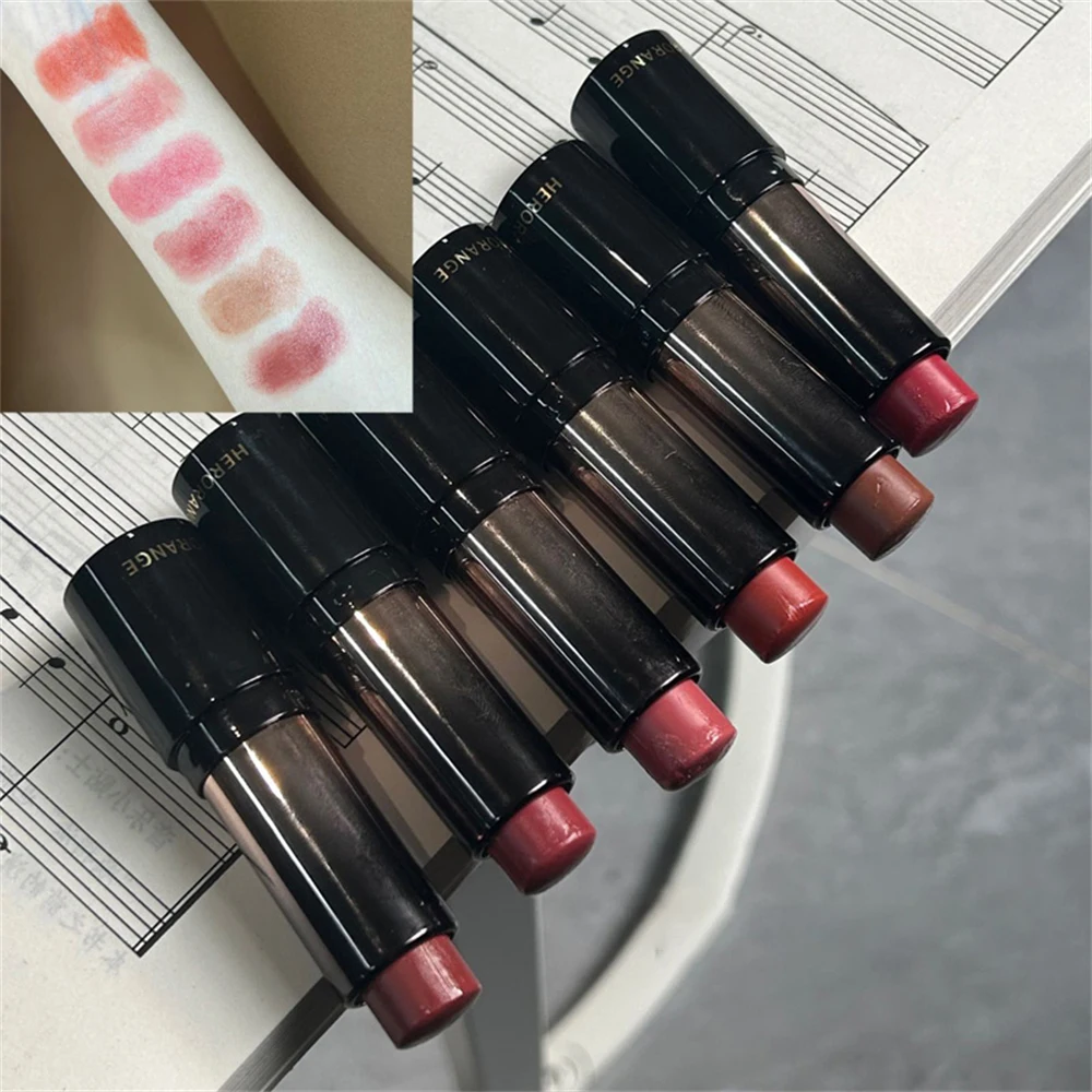 Lippenstift Rotbraun, wasserfest, feuchtigkeitsspendend, Spiegel-Lippenstift, Nude-Lipgloss, natürlicher Rouge-Balsam, langanhaltender Make-up-Stift_voghion.com