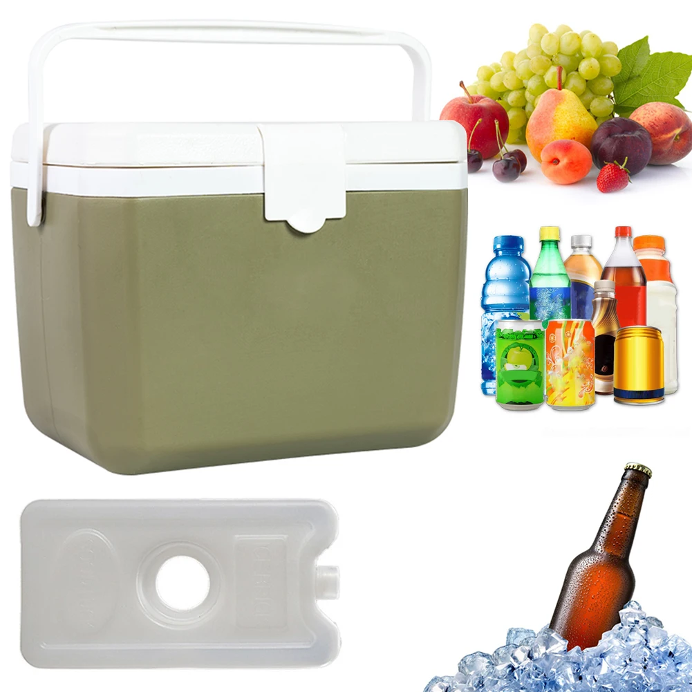6L/13L Camping Cooler Box Portable Thermal Incubator Refrigerator Picnic Lunch Box Ice Bucket Outdoor BBQ Fishing Car Ice Chest