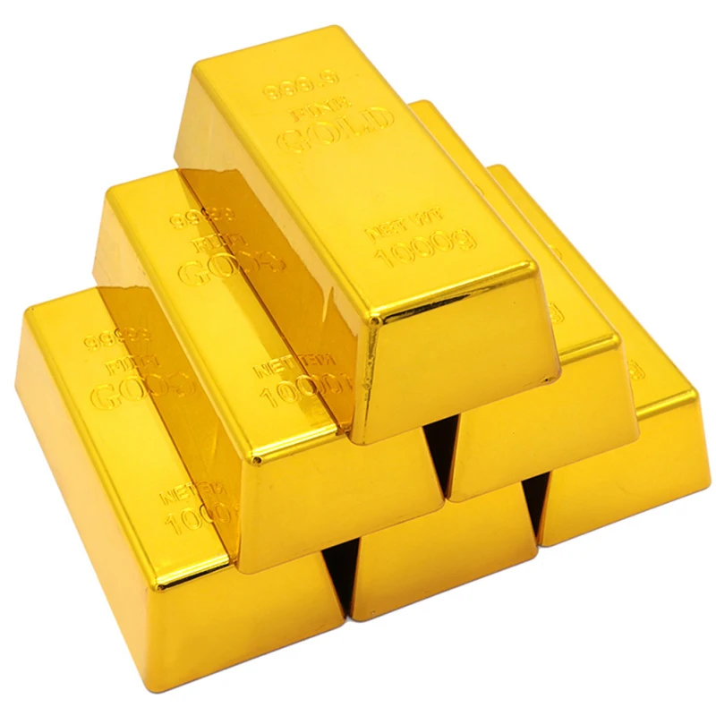 Realistic Fake Gold Bar Novelty Prop Gift