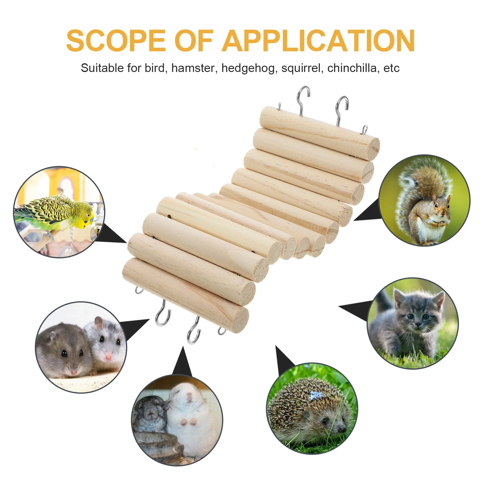 Ladder Fence Hamster Cage Ornament Pet Guinea Pig Hideout Toy Plaything Baby Playpen Small Wooden Accessories Playground 6