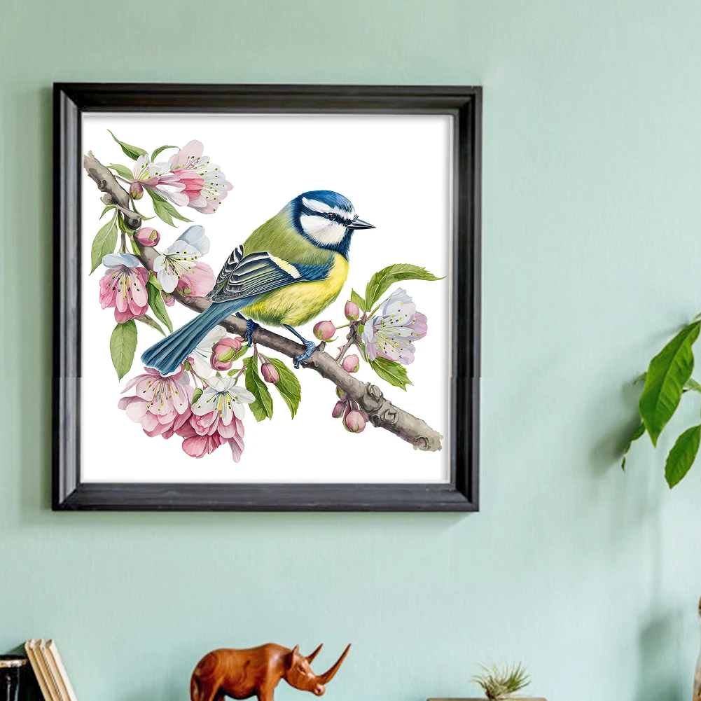 Cross Stitch Kit 20*20cm 18CT Flower Birds Series Cross Stitch Print Canvas Kit Full Embroidery Eco-cotton Thread Home Decor Painting Embroidery