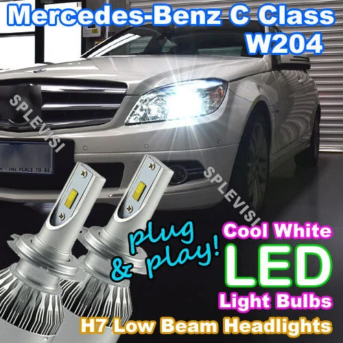 

LED Headlight Low Beam Upgrade (No CANBUS ) H7 Bulbs for Mercedes-Benz C Class W204 2007 2008 2009 2010 2011 2012 2013 2014