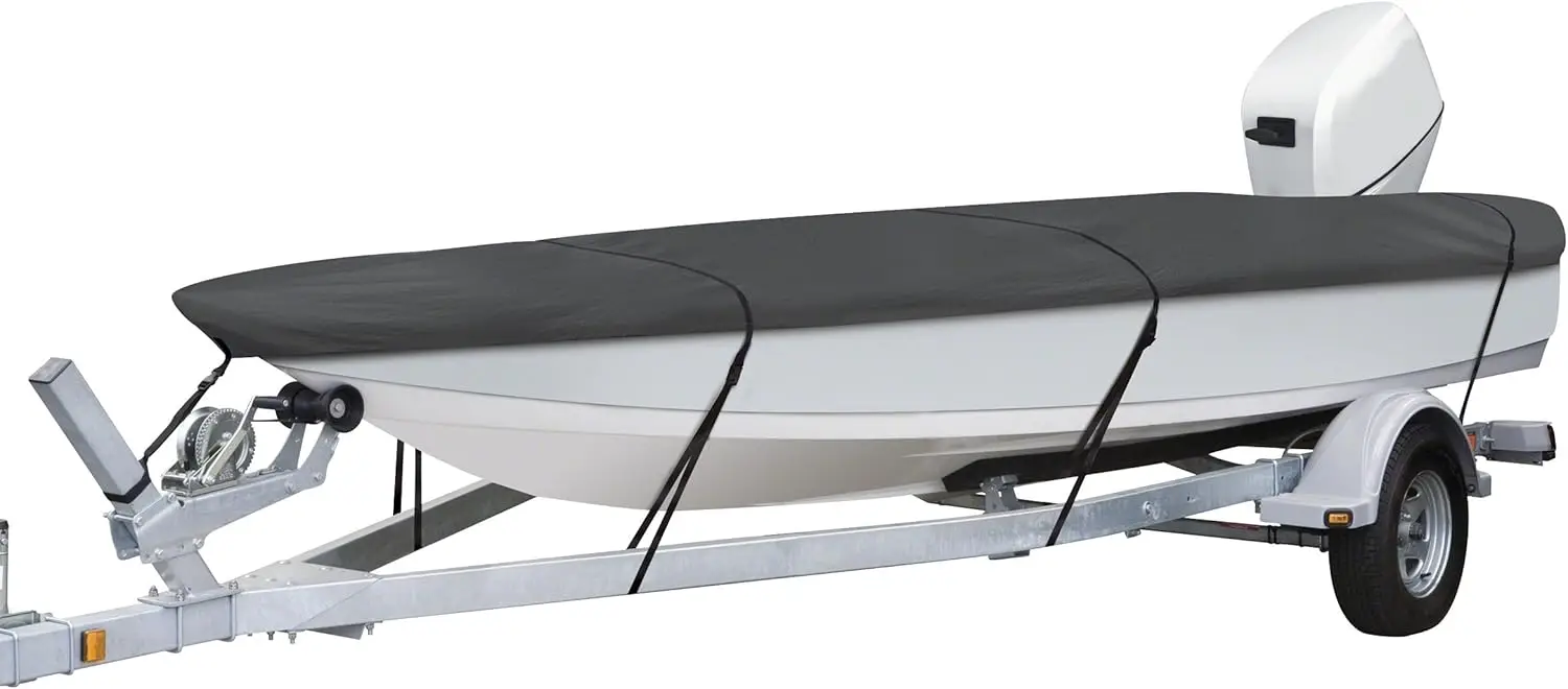 Accessories StormPro Heavy-Duty Boat Cover, Fits boats 12 ft-14 ft long x 68 in wide, Charcoal