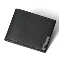 Men's short wallet Korean version of young men's horizontal multi-card wallet trend business card package in stock.
