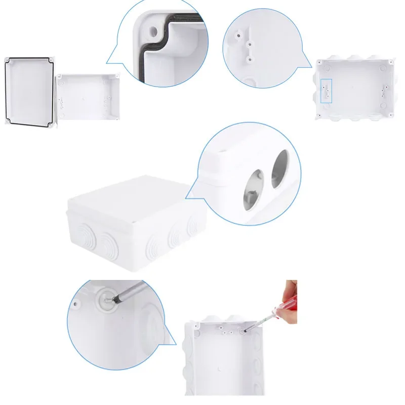 Outdoor wasserdichte Power Box abs Kunststoff IP65 elektrische Steuer box DIY Indoor Wire Shell Anschluss Kabel Abzweig Anschluss dose