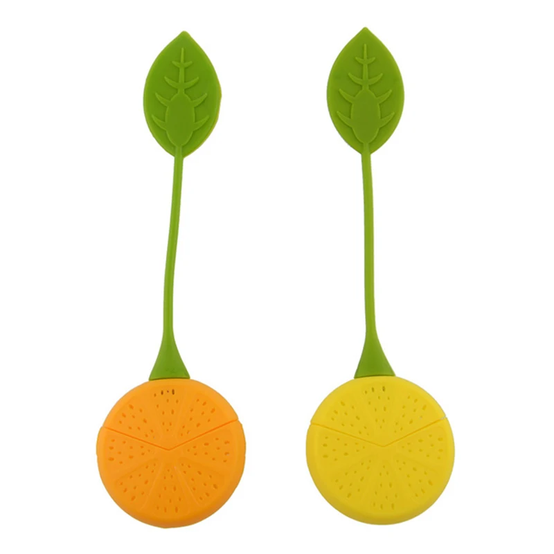 2Pcs Silicone Tea Infuser Reusable Tea Bags Loose Leaf Strainer Cute Lemon Silicone Bag Herbal Spice Filter Accessories