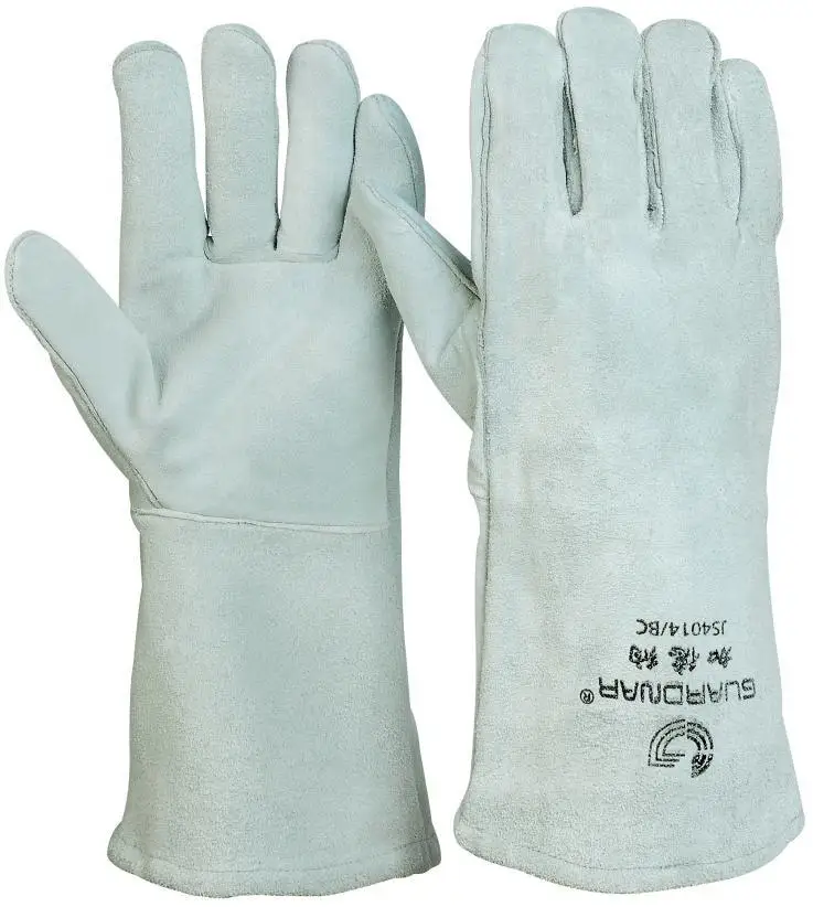 Leather Welding Gloves Long Protective Fireproof Nonslip Thickened
