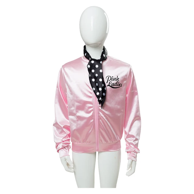 New Arrival Pink Ladies Grease Costume Retro Jacket Fancy Cheerleader Girls  Pink Autumn Coat Halloween Party Clothing From Caeley, $32.69