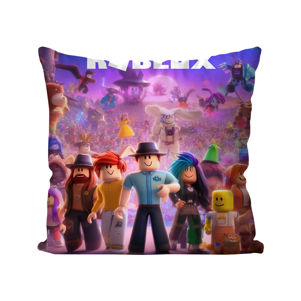 Game R-Robloxs Cool Pillow Case Square Pillow Bedroom Sofa Leisure Comfort Cushion Car Living Room Home Decoration 40X40 6