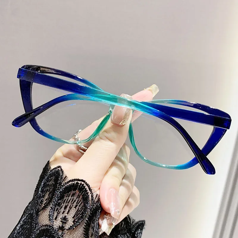 Women's New Style Finished Myopia Glasses Unisex Anti-blue Light Minus Diopter Eyewear Fashion Near Sight Eyeglasses 0-3.5-4.0 4