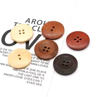 10PCS 2/4 Holes Round Wooden 10-38mm Buttons for Clothing Coat High Quality DIY Decorations Sewing Accessories 5 Colors Optional 2