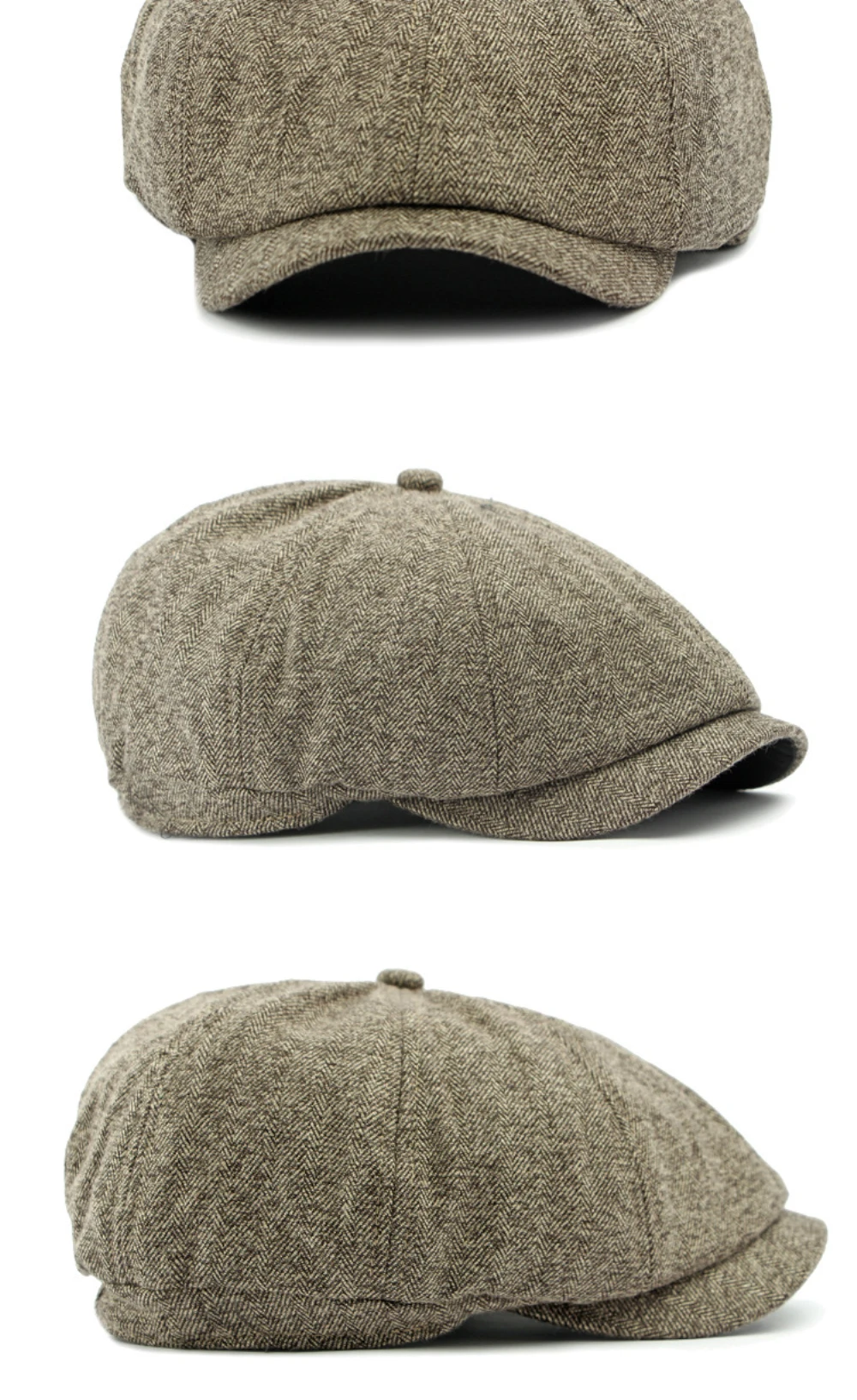 HT4963 Herren Berets Frauen Herbst Winter Hut Gestreiften Künstler Maler Baskenmütze Hut Männlich Weiblich Achteckige Flache Kappe Einstellbare Baskenmütze Kappen – Detail 10