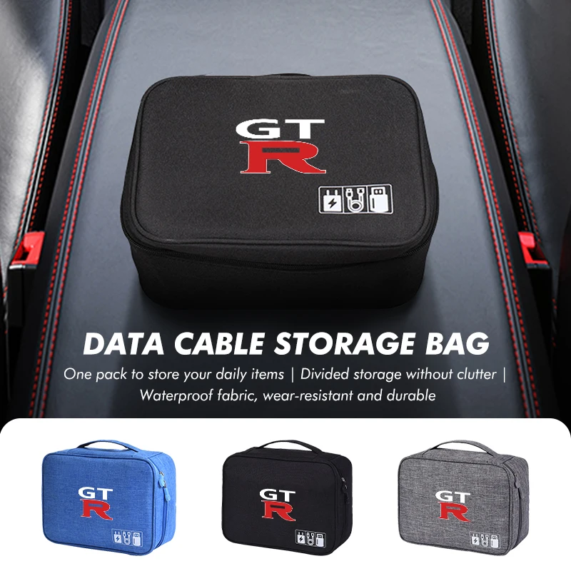 Cable Storage Bag Waterproof PortableTravel Cable Organizer For Nissan ...