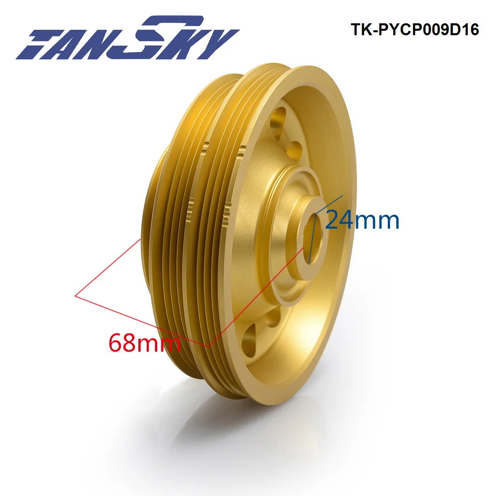 TANSKY Aluminum Light Weight Belt Drive Crank Pulley For Honda Civic 92-95 Del Sol TK-PYCP009D16