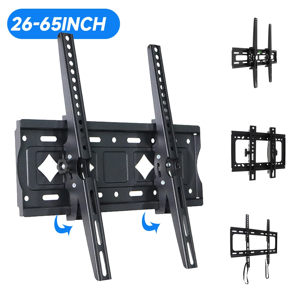 Universal TV Wall Mount, suporte de monitor inclinado ajustável, suporte de tela do PC, suporte de parede para 42 