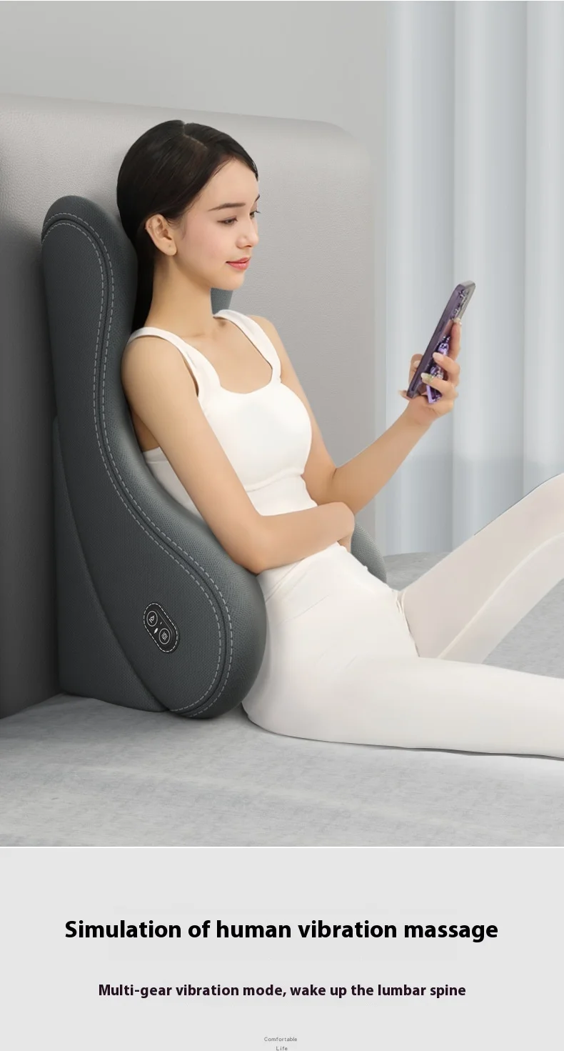 Adjustable Heating & Massage Back Support Pillow
