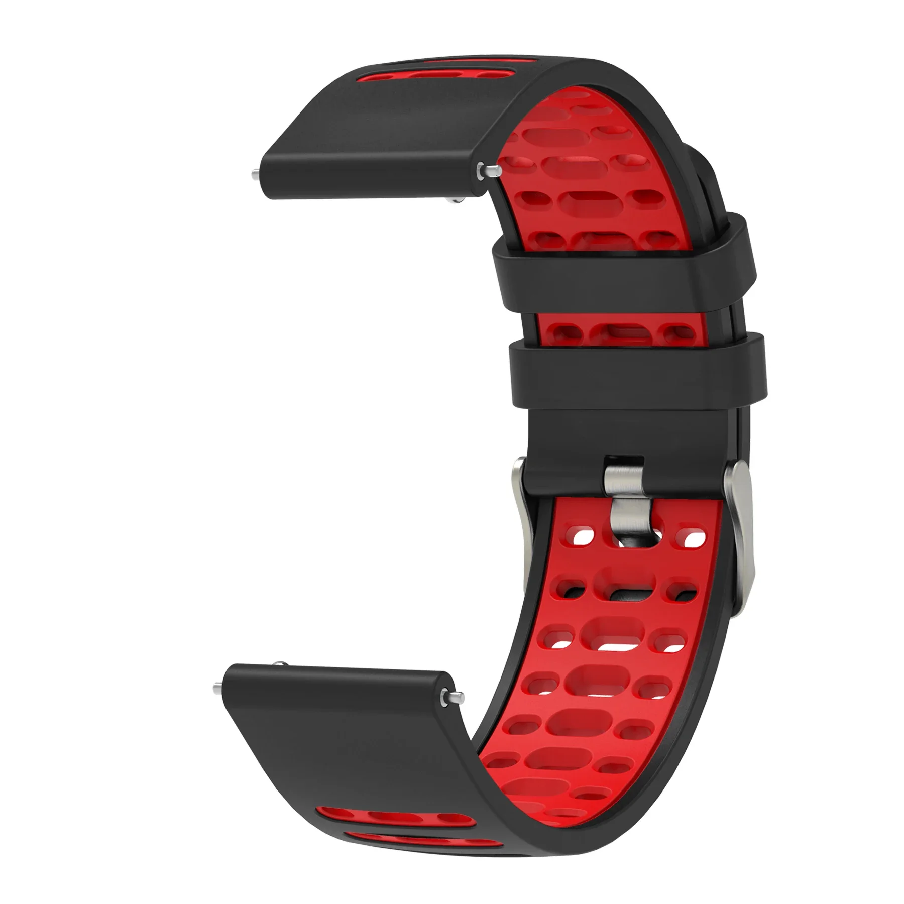 Breathable Comfort Silicone Strap Bracelet, 22mm Band