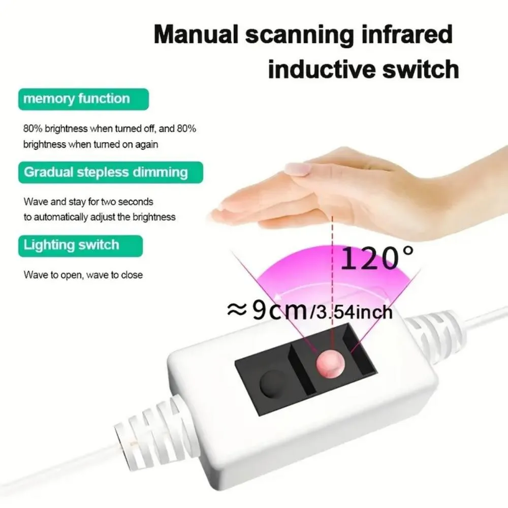 5M Adjustable Brightness USB LED Strip Lights-Hand Motion Sensor-Perfect for Home Decor, Bedroom, Kitchen, Wardrobes