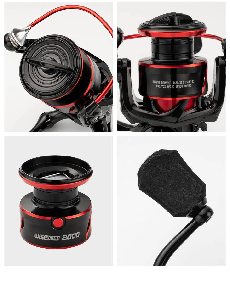 Spinn rolle 5.2:1 max Drag 15kg Metalls pule Power Angel rolle für Bass Heke Angel gerät Angel gerät von hoher Qualität – Detail 10