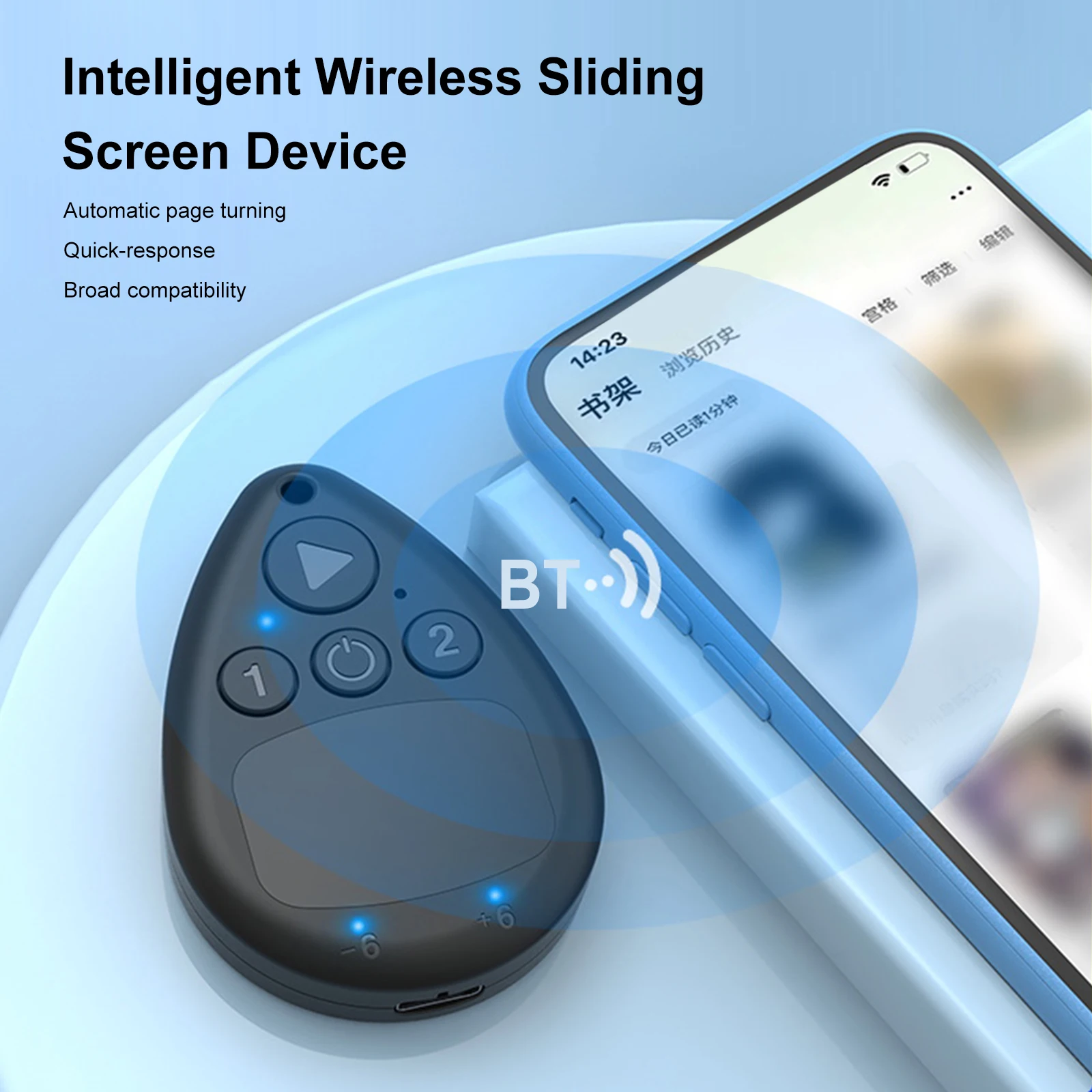 Wireless Hands-Free Adjustable Speed Auto Clicker with Silent Operation
