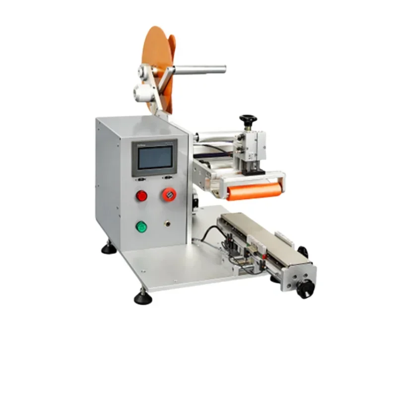 

Small Automatic Flat Plane Top Labeling Machine Tabletop Canning Glass Jar Flat Cover Surface Label Applicator Labeling Machine